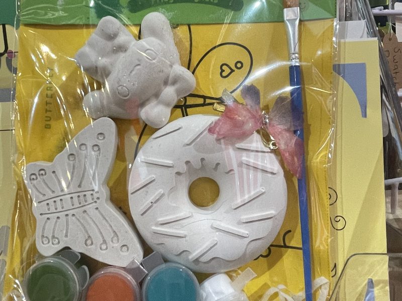 A Creative Kids fridge magnet kit with donut and shapes